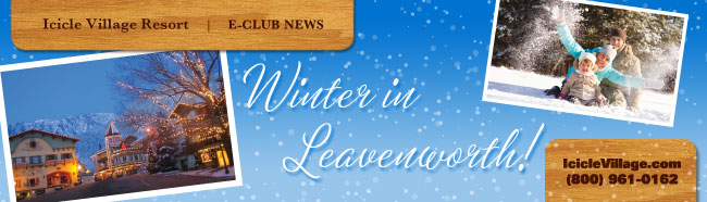 Icicle Village Resort newsletter banner for November 2011