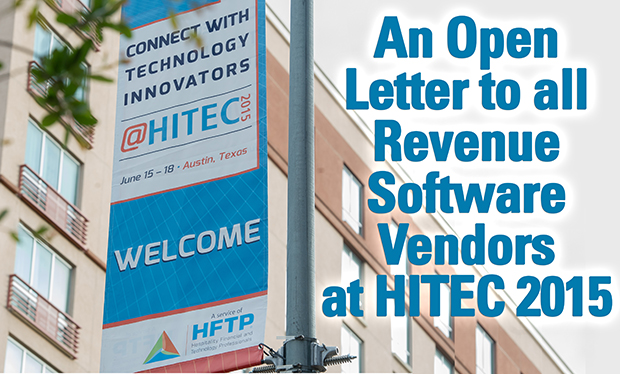 An Open Letter to all Revenue Software Vendors at HITEC 2015