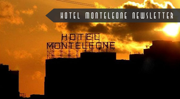 Hotel Monteleone New Orleans Hotel Rooftop Sign Sunset
